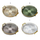 Bandeja de Armazenamento de Luxo com Alça Dourada