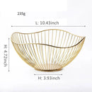 Cesta de frutas vazada de ferro