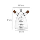 Recipiente Criativo para Óleo e Vinagreira Doméstica com vidro Duplo Engrossado